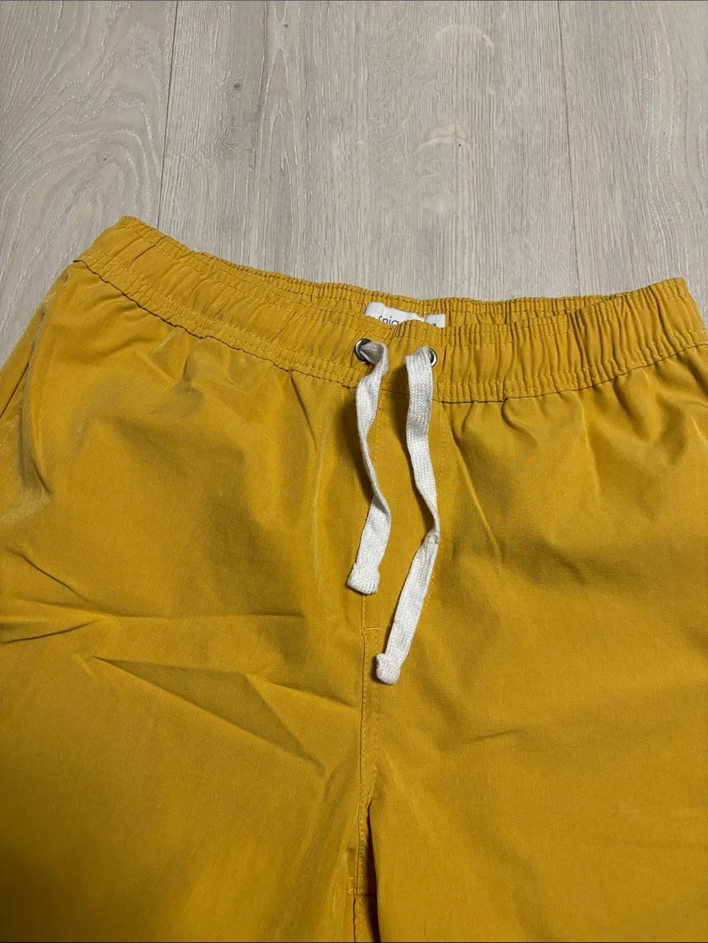 🔥BUNDLESALE Mens S Onia Mustard Yellow Drawstring Hybrid Shorts NWOT
